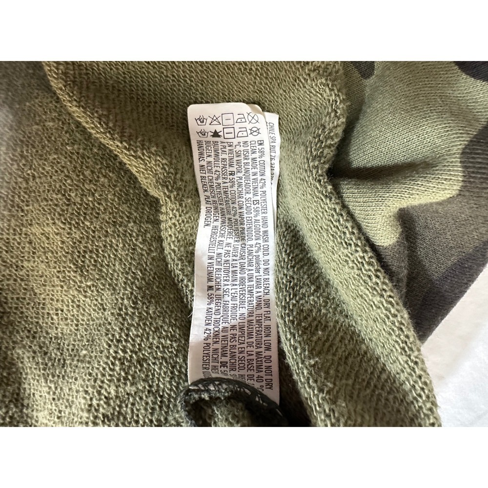 Forever 21 Camo Cropped Full Zip Hoodie Women's Medium Activewear Jacket SizeM - Picture 6 of 7
